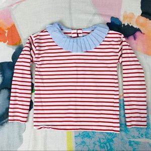 Jacadi Red stripe longsleeve shirt Girls 6